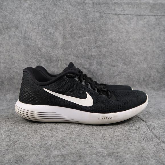 Nike Shoes Womens 10 Athletic Trainer Lunarglide 8 Sneaker Running Sport Black - Picture 1 of 12